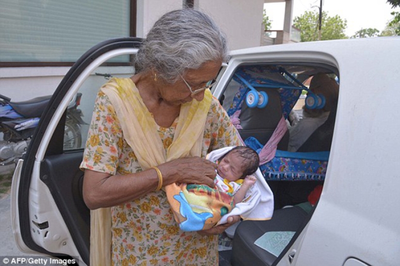 Why did a 72-year-old Indian woman give birth to her first child