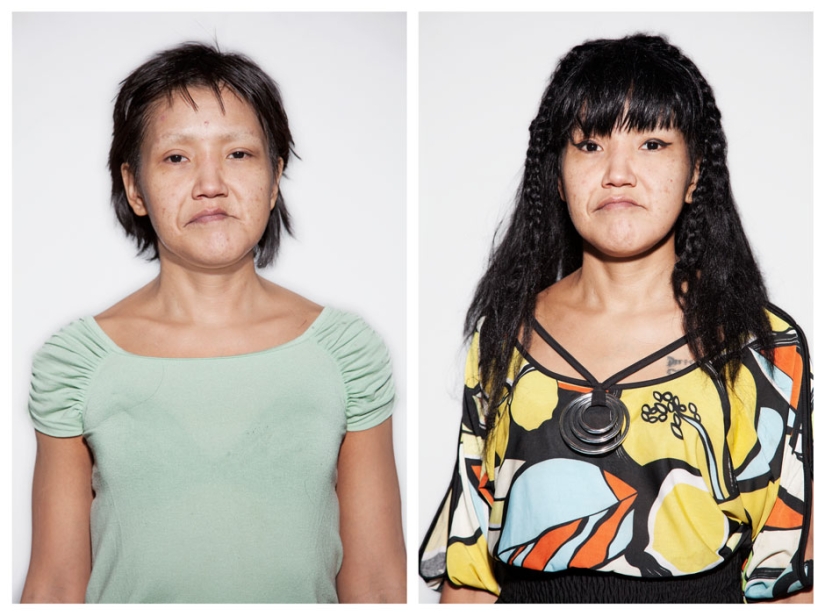 With light makeup With light makeup