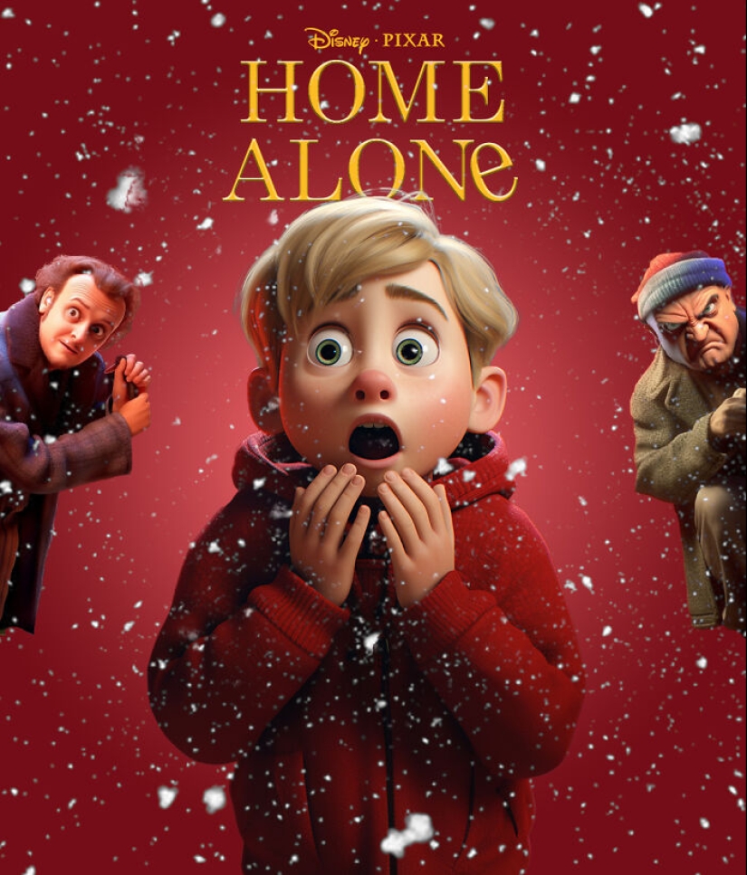 With The Help Of Photoshop And AI, I Reimagined Famous Movies In Disney’s Pixar Style
