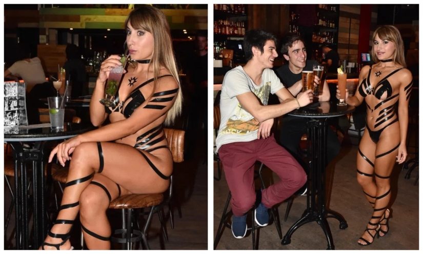 Without clothes and without shame: how a British woman went to the pub in a bikini made of scotch