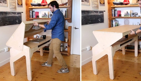Work well - walk well: a transforming table from Jonathan Odom