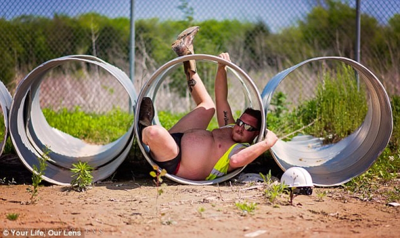 Your best gift is me! The Texan starred in a seductive photoshoot for his wife