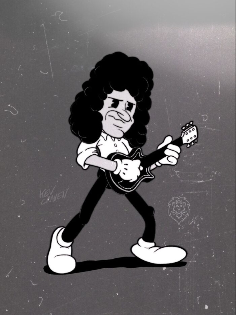 10 estrellas de rock reinventadas como personajes de dibujos animados de la década de 1930 dibujados por este artista