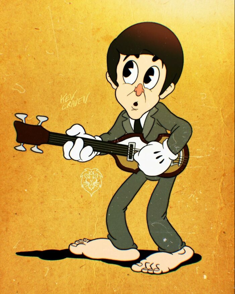 10 estrellas de rock reinventadas como personajes de dibujos animados de la década de 1930 dibujados por este artista