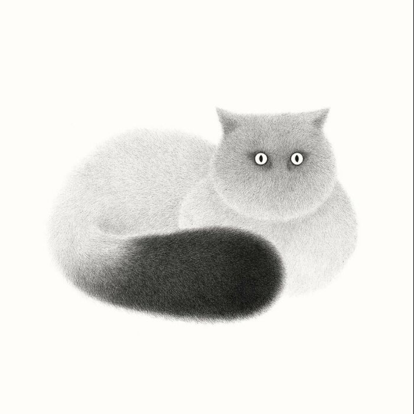 10 nuevas ilustraciones de Kamwei Fong con gatos mullidos y gruñones 10 nuevas ilustraciones de Kamwei Fong con gatos mullidos y gruñones