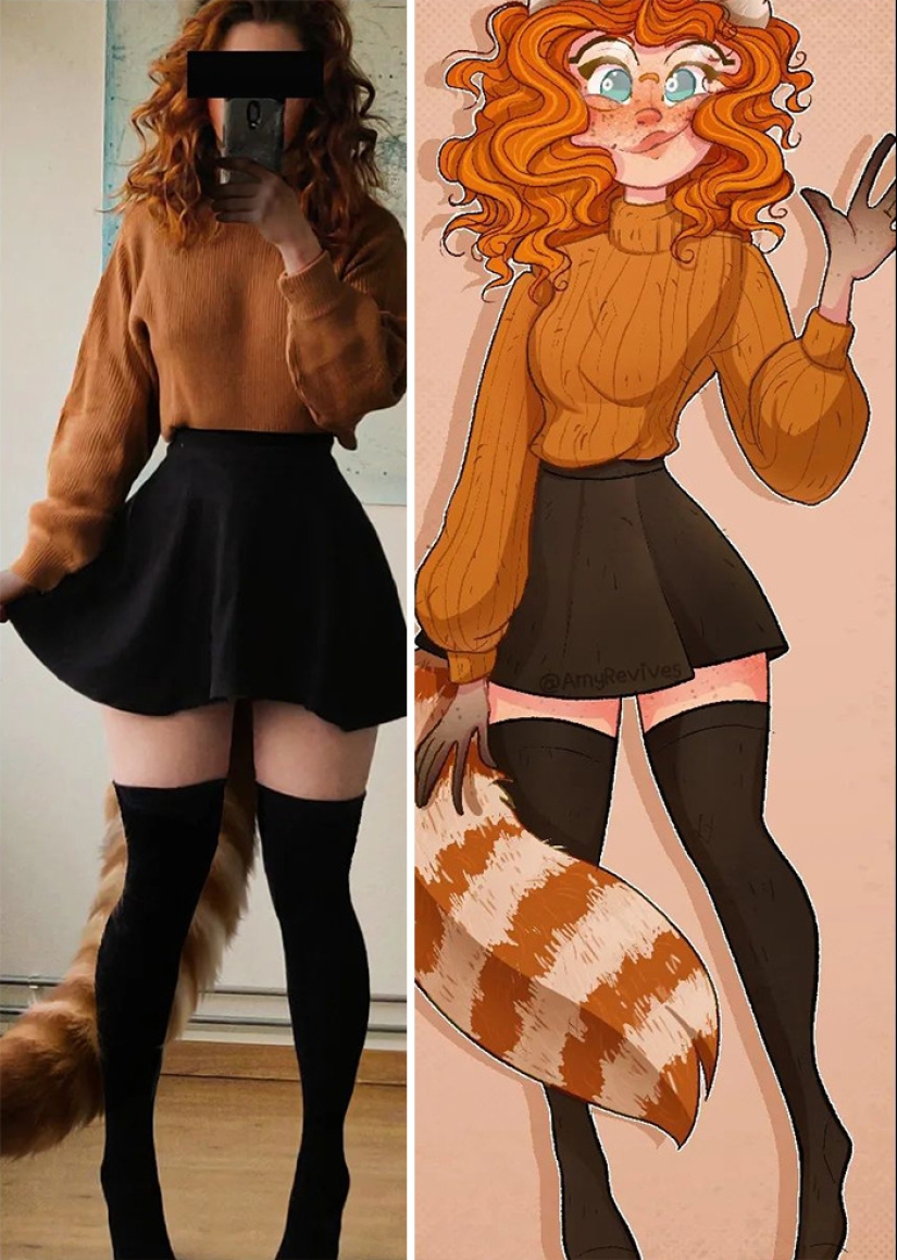 10 On-Point Cartoon Characters Recreated From Images That This Artist Took Of Herself
