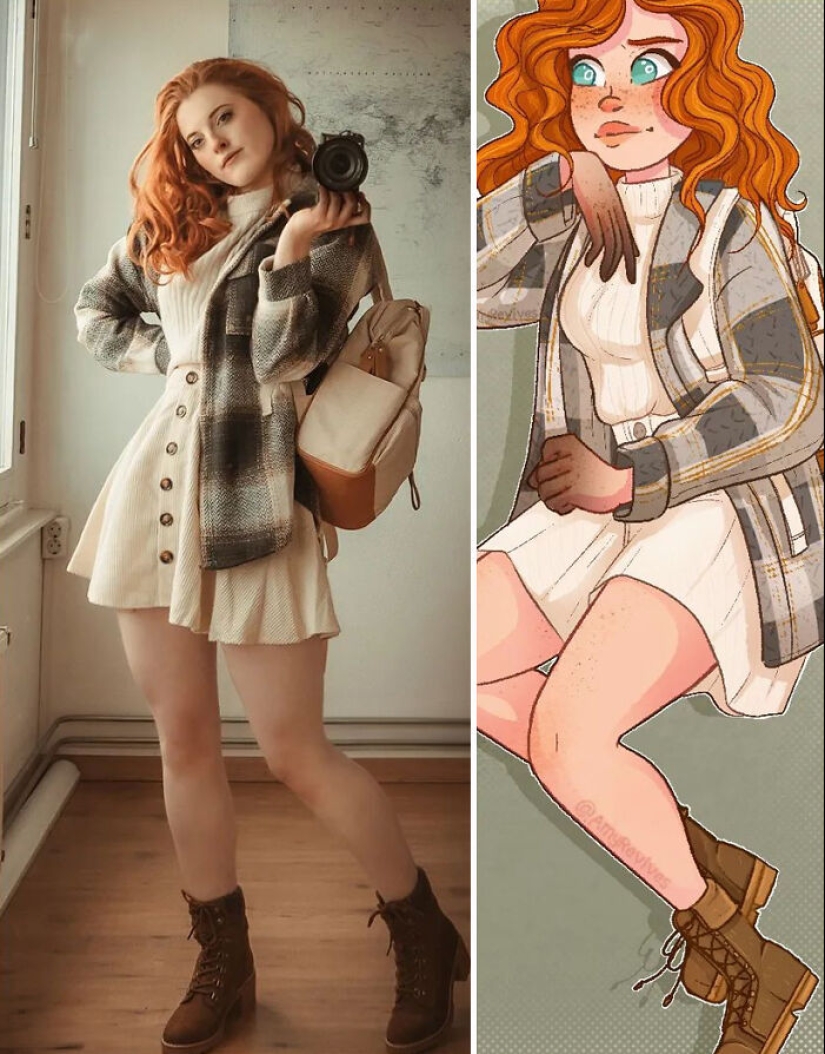 10 On-Point Cartoon Characters Recreated From Images That This Artist Took Of Herself