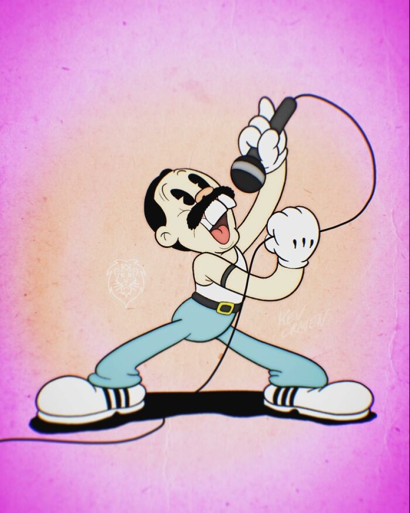 10 Rock Stars Reimagined As Cartoon Characters From The 1930s Drawn By This Artist 10 Rock Stars Reimagined As Cartoon Characters From The 1930s Drawn By This Artist