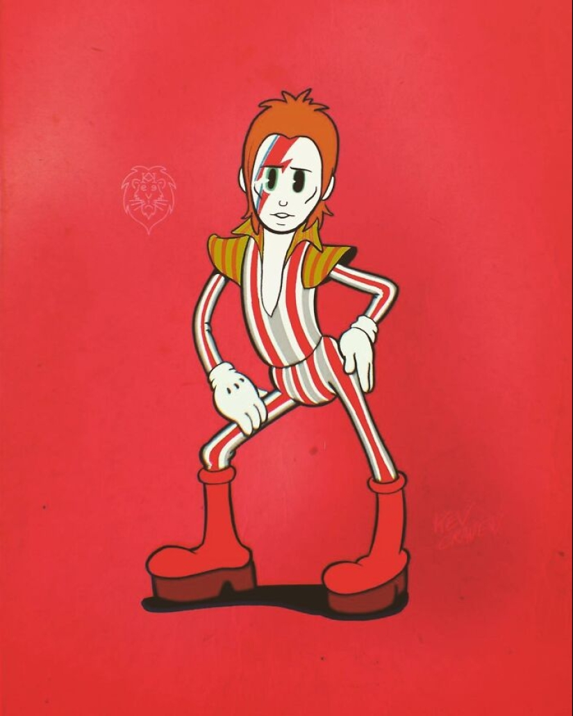 10 Rock Stars Reimagined As Cartoon Characters From The 1930s Drawn By This Artist 10 Rock Stars Reimagined As Cartoon Characters From The 1930s Drawn By This Artist