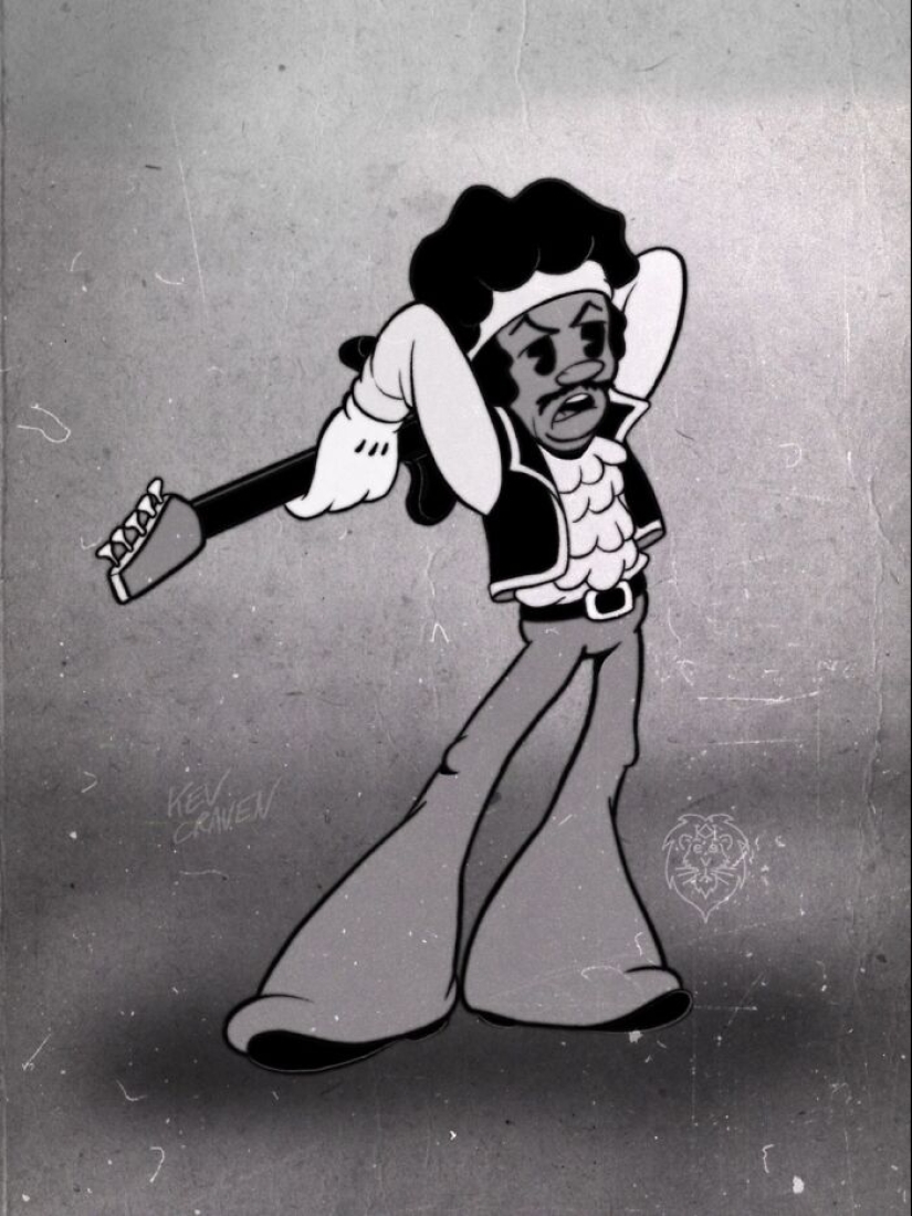 10 Rock Stars Reimagined As Cartoon Characters From The 1930s Drawn By This Artist 10 Rock Stars Reimagined As Cartoon Characters From The 1930s Drawn By This Artist