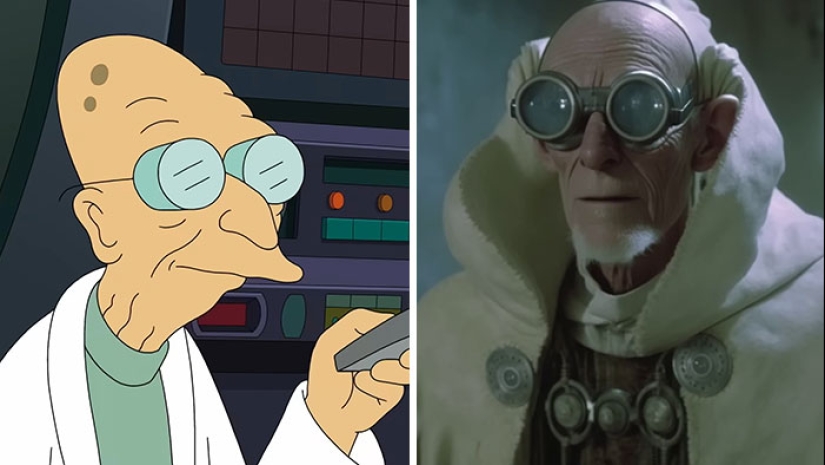 11 Side-By-Side Pics Showing Futurama Characters And Their 80s Sci-Fi Movie Versions 11 Side-By-Side Pics Showing Futurama Characters And Their 80s Sci-Fi Movie Versions