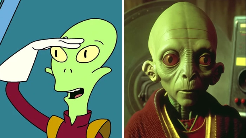 11 Side-By-Side Pics Showing Futurama Characters And Their 80s Sci-Fi Movie Versions 11 Side-By-Side Pics Showing Futurama Characters And Their 80s Sci-Fi Movie Versions