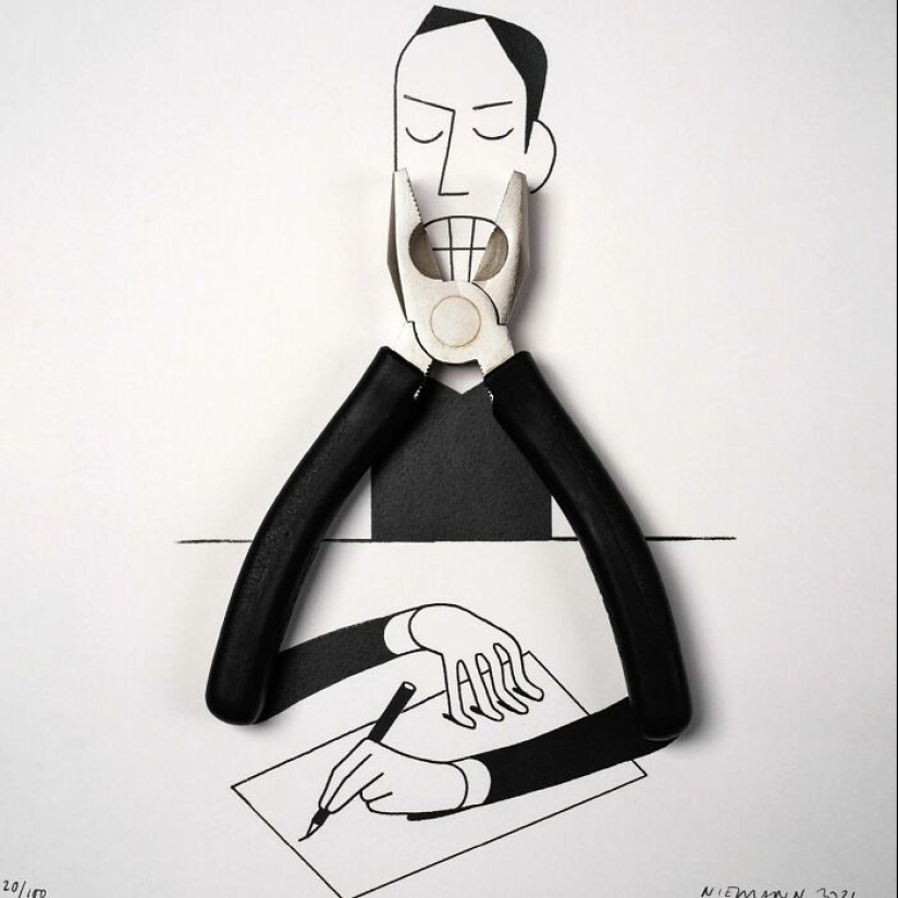 12 Captivating And Humorous Illustrations Created From Everyday Items By Christoph Niemann
