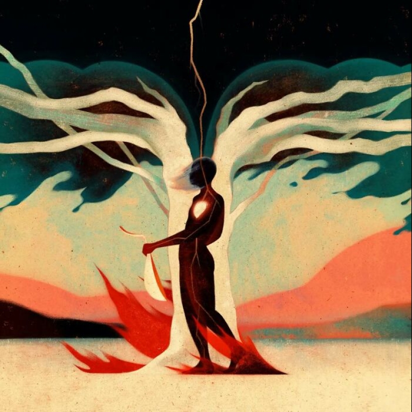 13 Melancholic Thought-Provoking Illustrations By Owen Gent