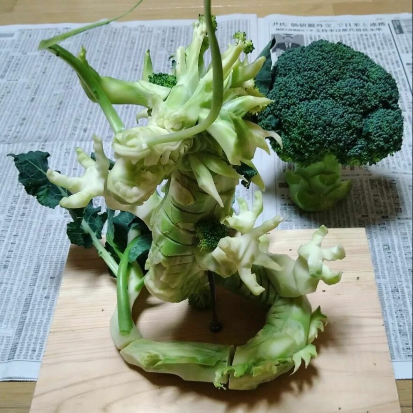 13 obras de arte delicadas e intrincadas talladas en verduras y frutas por Gaku