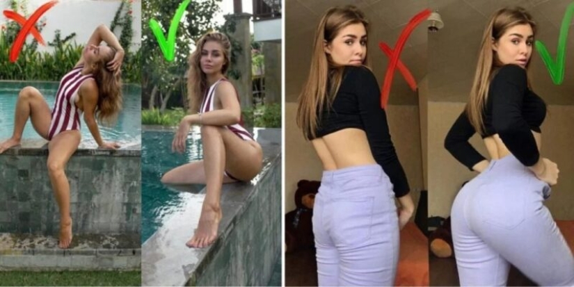 13 tips on how to pose to get 10 kilos slimmer in the photo