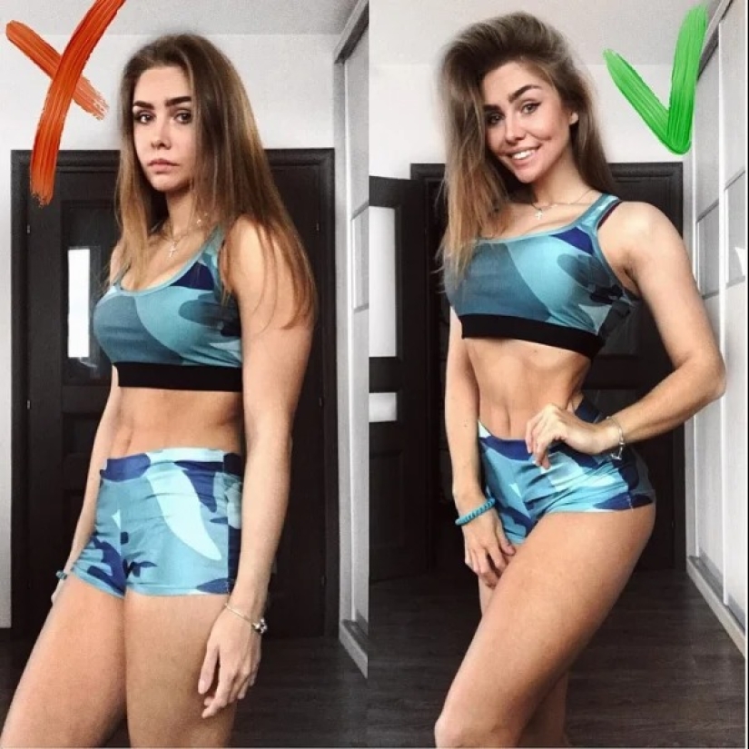 13 tips on how to pose to get 10 kilos slimmer in the photo
