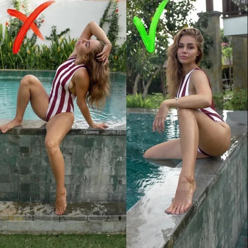 13 tips on how to pose to get 10 kilos slimmer in the photo