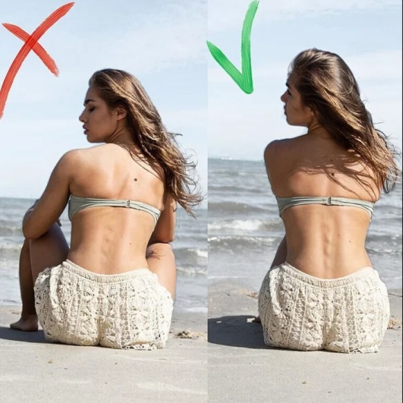 13 tips on how to pose to get 10 kilos slimmer in the photo