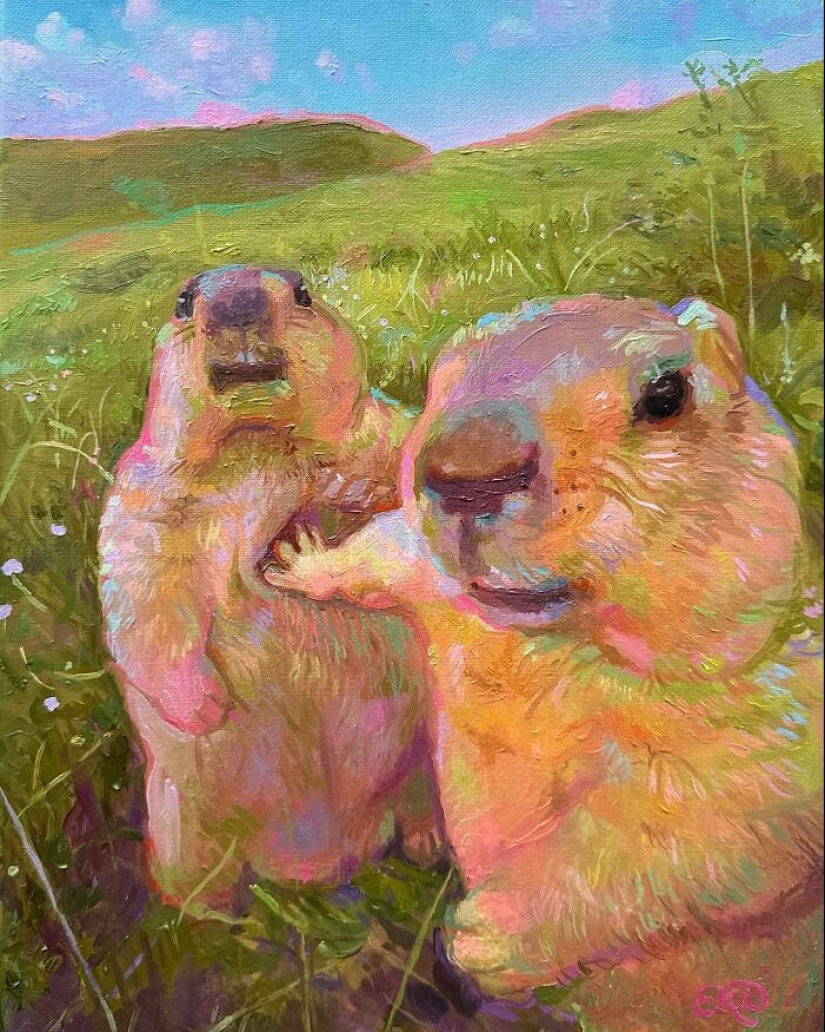 14 caprichosos y muy lindos retratos de animales de este artista.