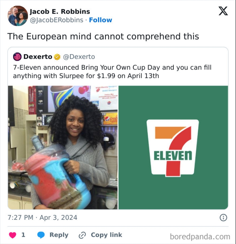 14 Publicaciones "La mente europea no puede comprender esto" son divertidas para los estadounidenses y confusas para los europeos