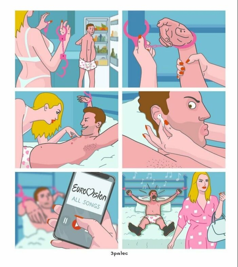 15 cómics extremadamente extraños con un toque de humor negro, sátira y crítica social de 3Palec