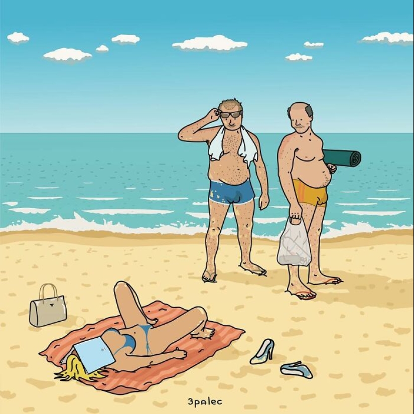 15 cómics extremadamente extraños con un toque de humor negro, sátira y crítica social de 3Palec