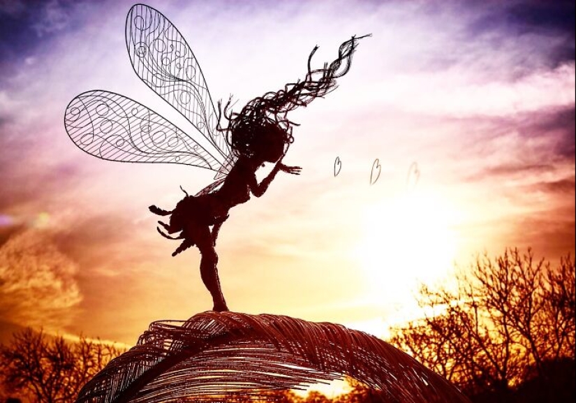 17 Magical Wire Sculptures Of Fairies, Created By Robin Wight 17 Magical Wire Sculptures Of Fairies, Created By Robin Wight