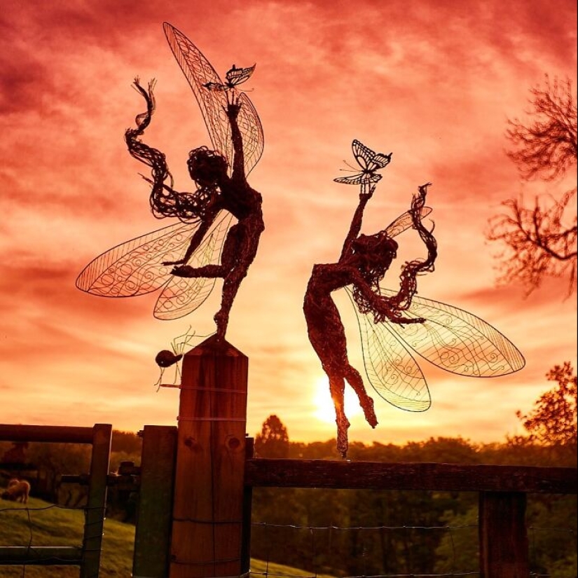 17 Magical Wire Sculptures Of Fairies, Created By Robin Wight 17 Magical Wire Sculptures Of Fairies, Created By Robin Wight