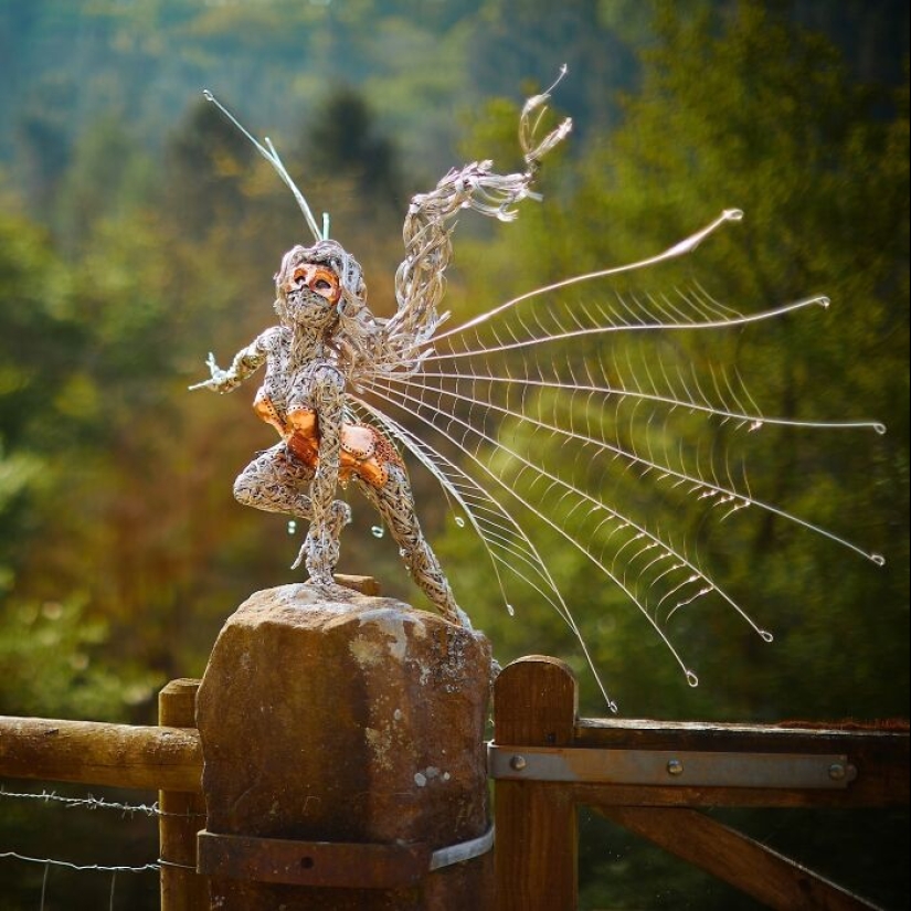 17 Magical Wire Sculptures Of Fairies, Created By Robin Wight 17 Magical Wire Sculptures Of Fairies, Created By Robin Wight