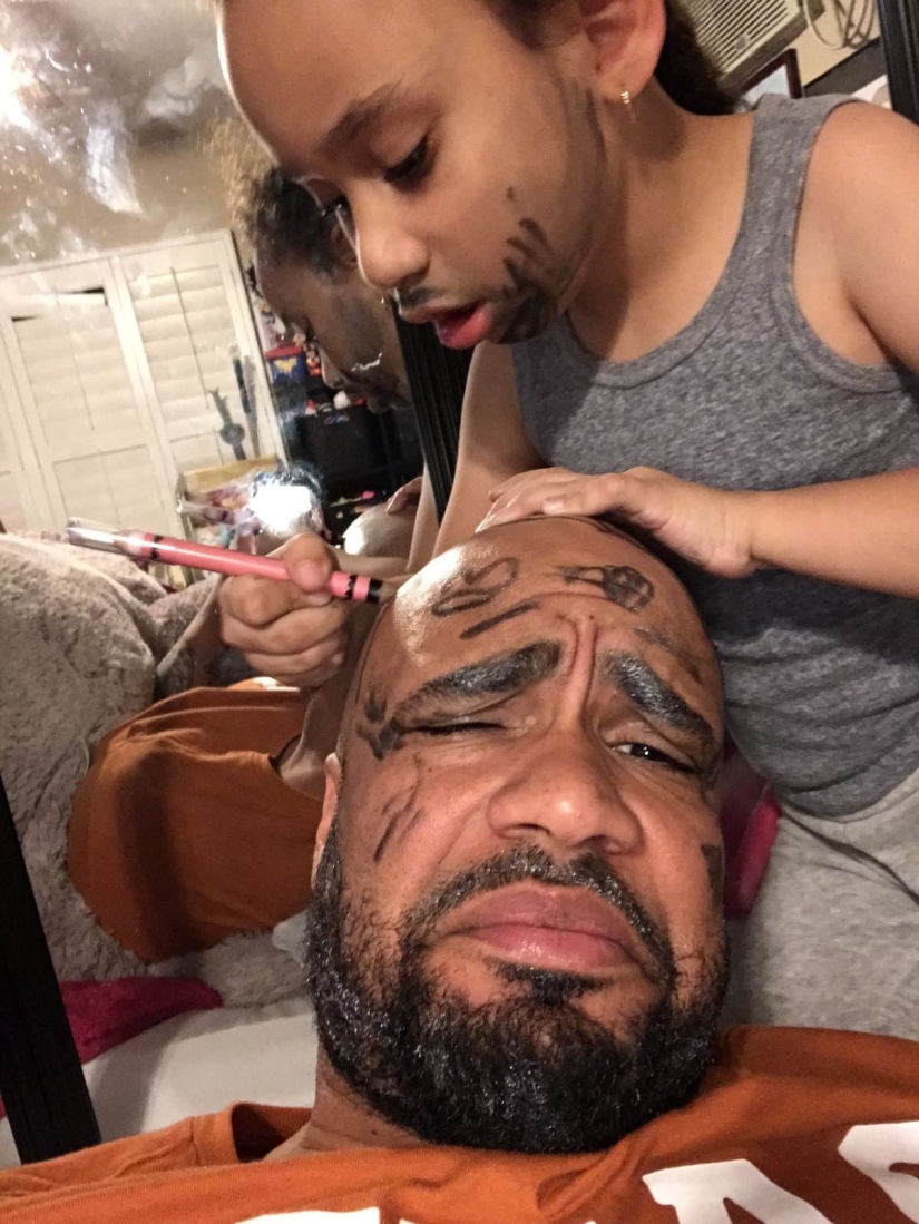 22 funny photos of handsome fathers who have makeup artist daughters growing up 22 funny photos of handsome fathers who have makeup artist daughters growing up