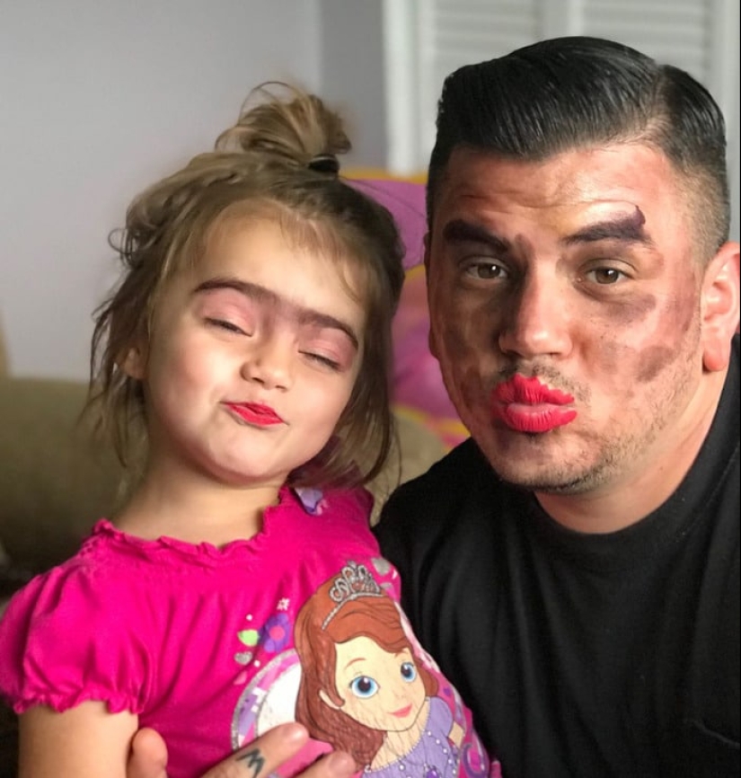 22 funny photos of handsome fathers who have makeup artist daughters growing up 22 funny photos of handsome fathers who have makeup artist daughters growing up