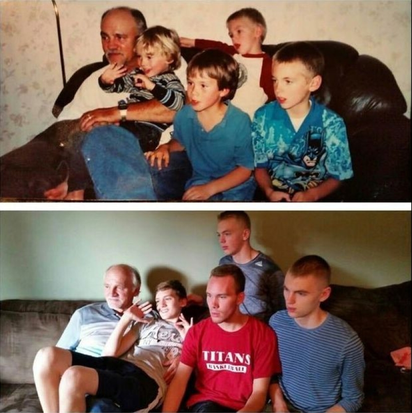 22 lovely frames from family albums, recreated years later 22 lovely frames from family albums, recreated years later