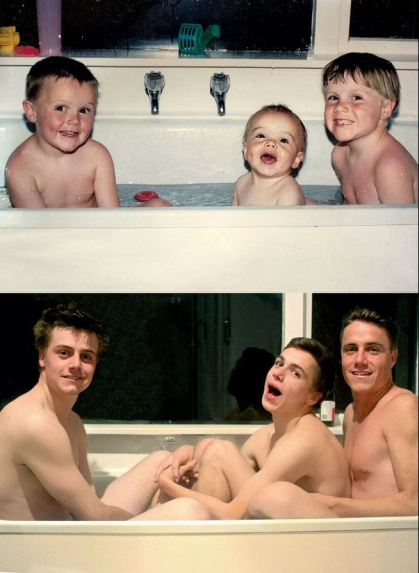 22 lovely frames from family albums, recreated years later 22 lovely frames from family albums, recreated years later