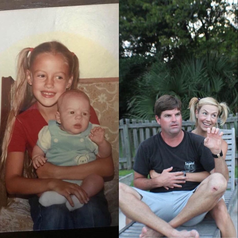 22 lovely frames from family albums, recreated years later 22 lovely frames from family albums, recreated years later
