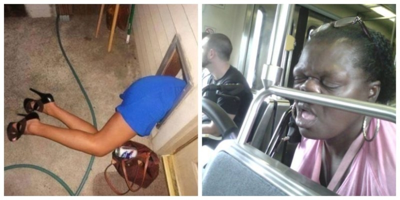 22 photos of people asleep in the most unexpected places