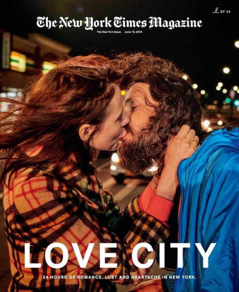 24 kisses in 24 hours: a dizzying project by a photographer from New York