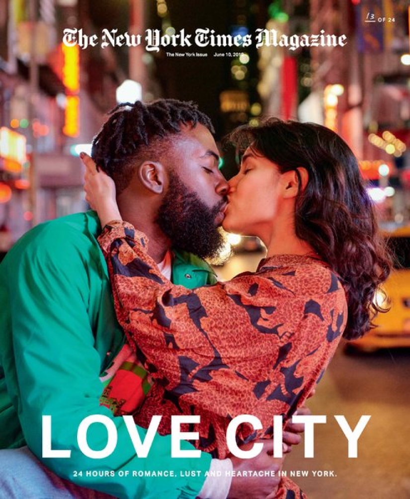 24 kisses in 24 hours: a dizzying project by a photographer from New York
