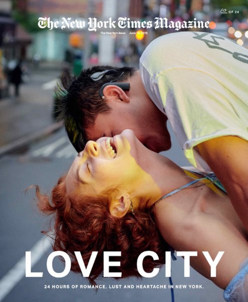 24 kisses in 24 hours: a dizzying project by a photographer from New York