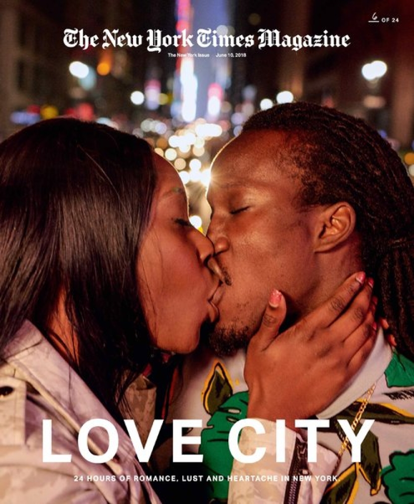 24 kisses in 24 hours: a dizzying project by a photographer from New York