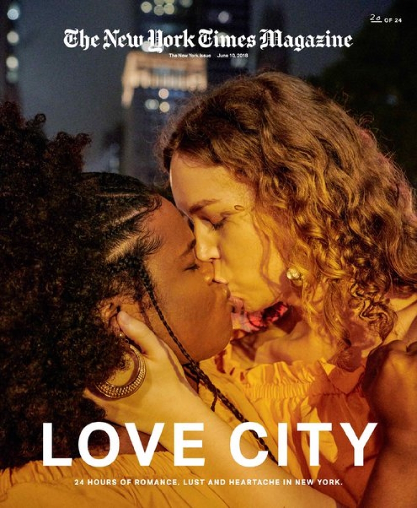 24 kisses in 24 hours: a dizzying project by a photographer from New York
