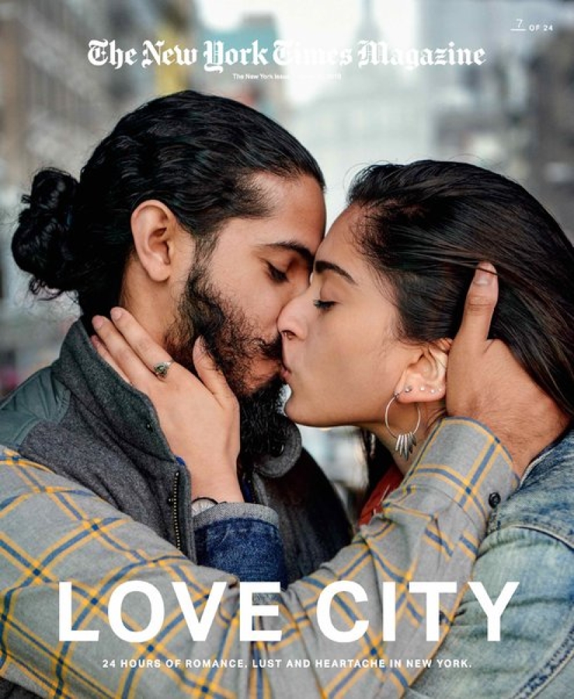 24 kisses in 24 hours: a dizzying project by a photographer from New York