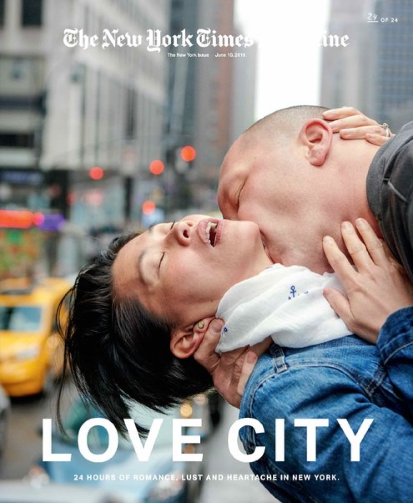 24 kisses in 24 hours: a dizzying project by a photographer from New York