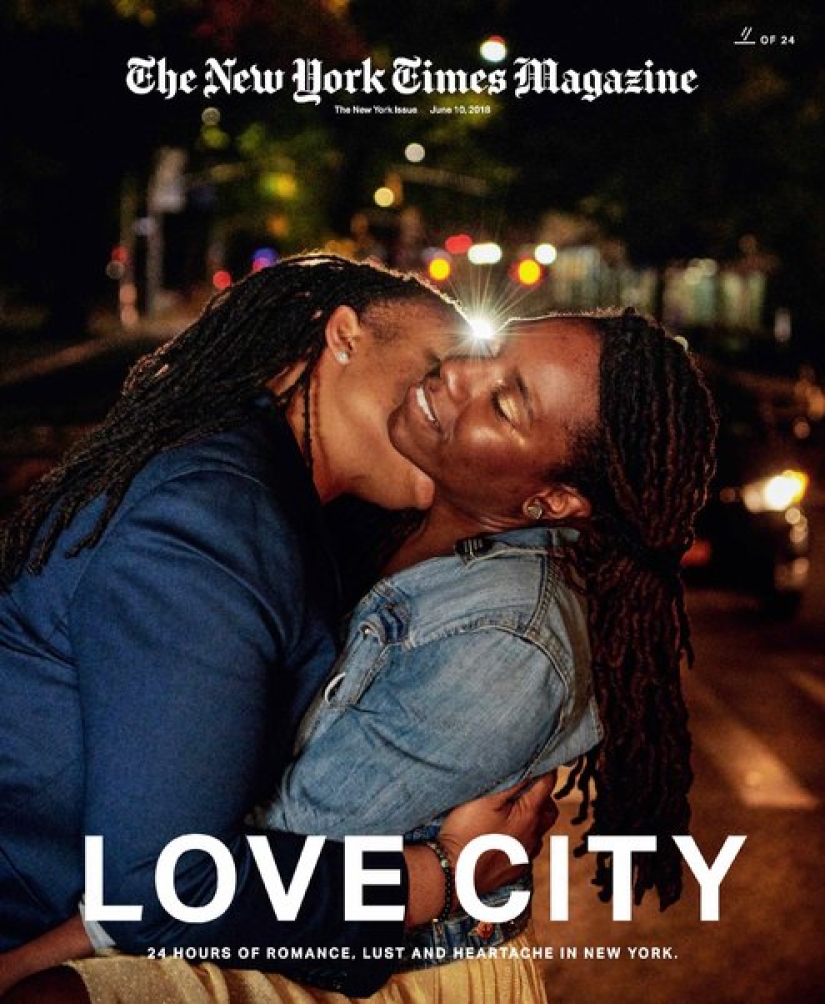 24 kisses in 24 hours: a dizzying project by a photographer from New York