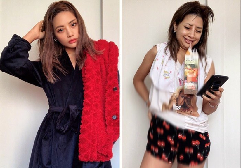 30 best collages "Instagram and reality" from a girl from Thailand 30 best collages "Instagram and reality" from a girl from Thailand