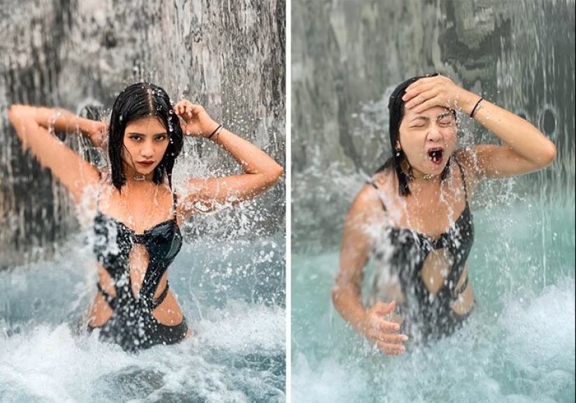30 best collages "Instagram and reality" from a girl from Thailand 30 best collages "Instagram and reality" from a girl from Thailand