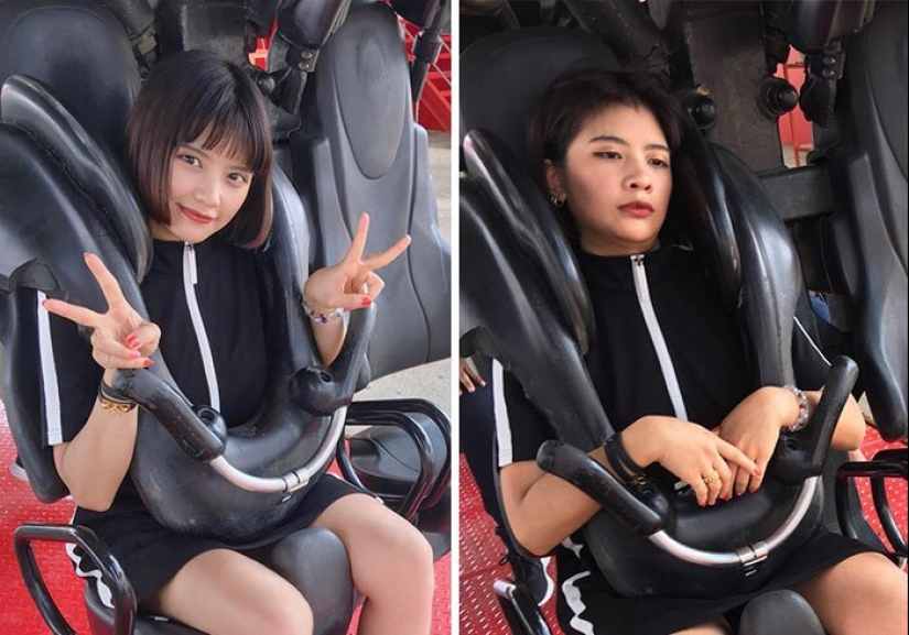 30 best collages "Instagram and reality" from a girl from Thailand 30 best collages "Instagram and reality" from a girl from Thailand
