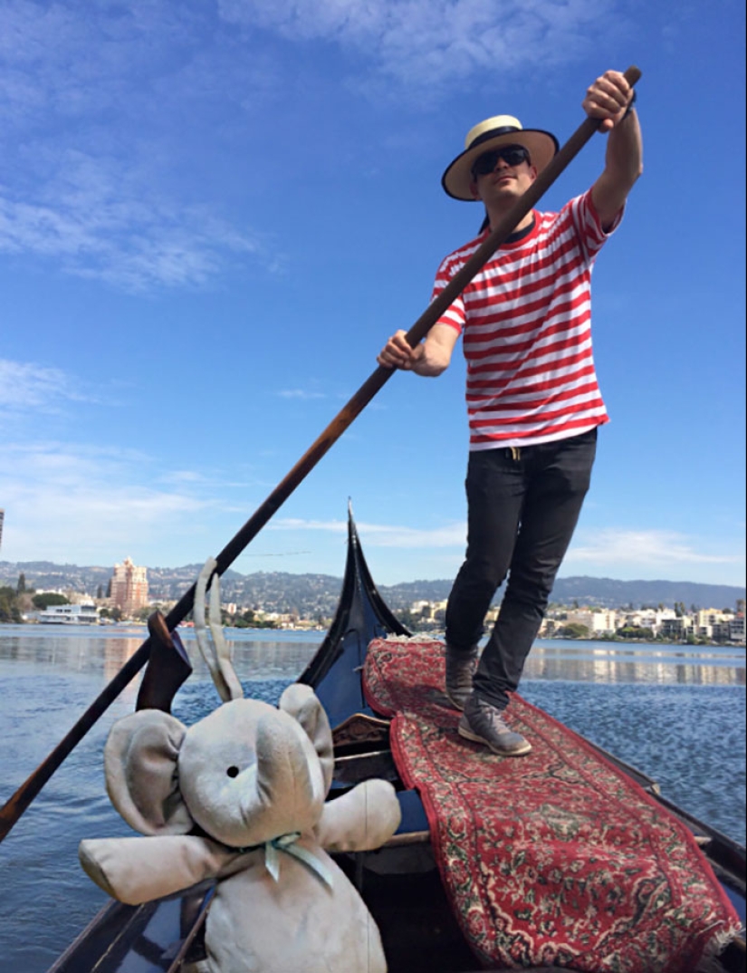 A lost stuffed elephant travels the world A lost stuffed elephant travels the world