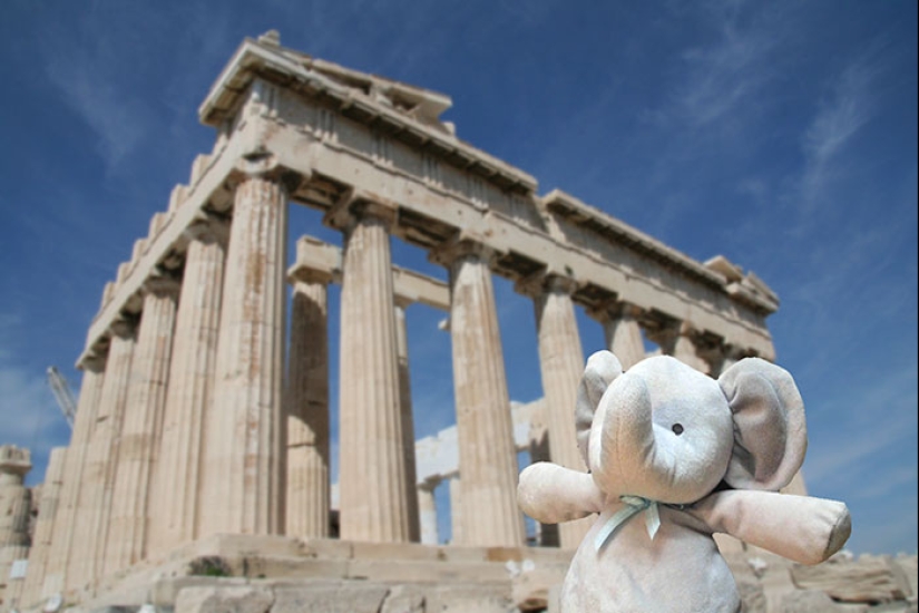 A lost stuffed elephant travels the world A lost stuffed elephant travels the world