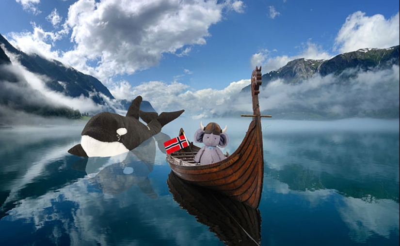 A lost stuffed elephant travels the world A lost stuffed elephant travels the world